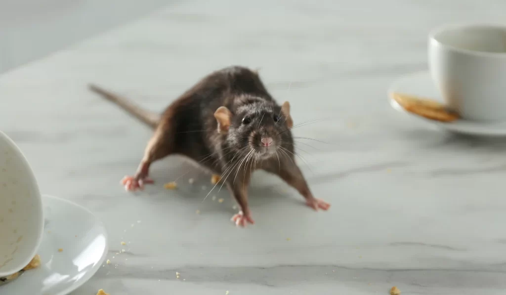 Rat near Dishes